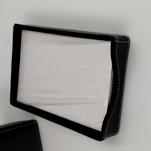 Black with White stitching Desk Set New - Picture 4 of 11